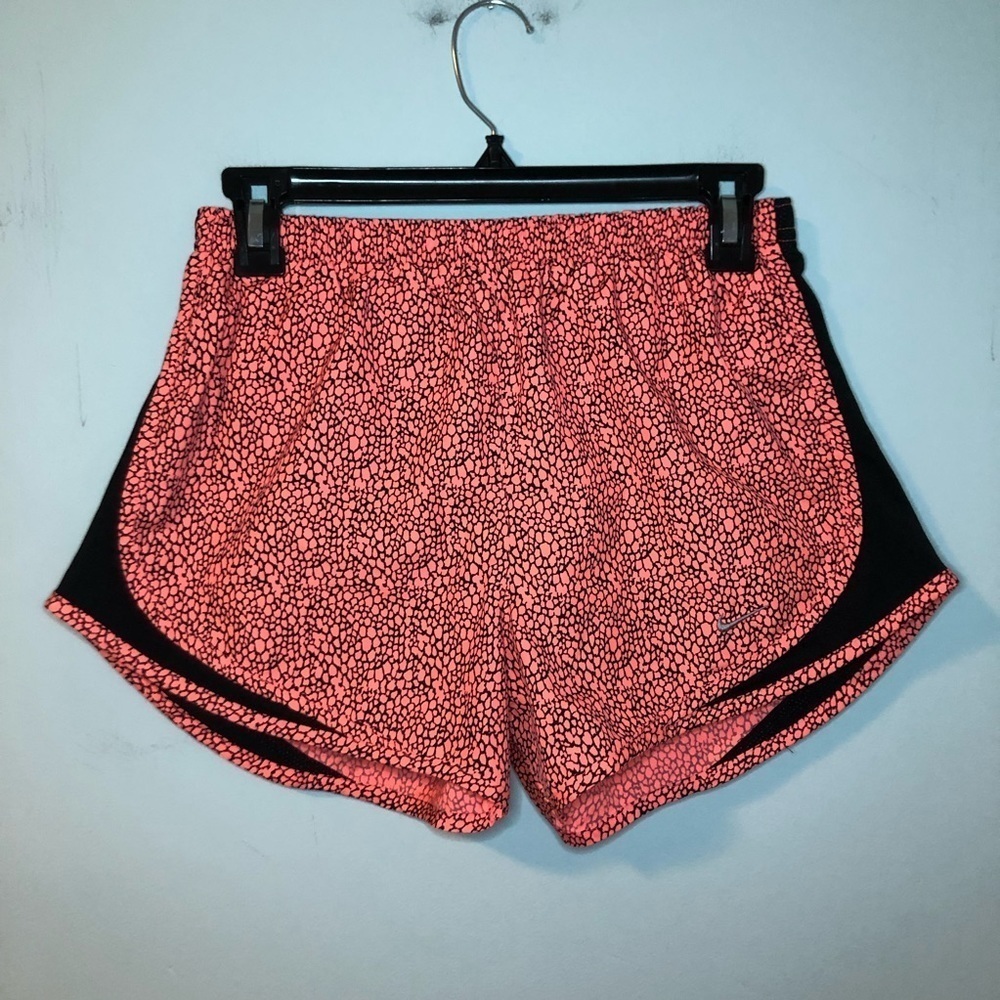 Nike Dri-Fit Pink & Black Circle Print Athletic Shorts Size Small